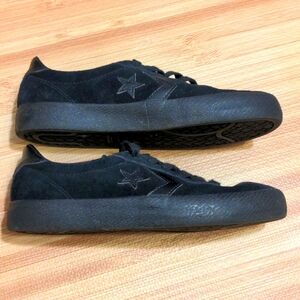 Converse All Black Leather Sneakers 6